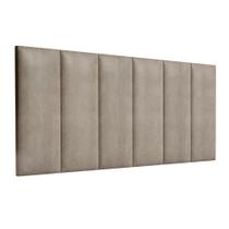 Painel De Cabeceira Dobrável Sophia P/ Cama Box Padrão 1.38 Estofada Cor Bege- Manu Móveis Decor