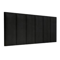 Painel de Cabeceira Estofada Para Cama Casal Box Queen 1,58 Tecido Sued Aveludado Preto Painel de Cabeceira Estofada Para Cama Casal Box Queen 1,58 Tecido Sued Aveludado Preto
