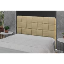 Painel de Cama Box Estofada Cabeceira Ravena Plus Queen 160 Creme - Simbal Painel de Cama Box Estofada Cabeceira Ravena Plus Queen 160 Creme - Simbal