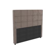 Painel de Cama Box Estofada Casal CAB009 Suede Cinza - Kappesberg