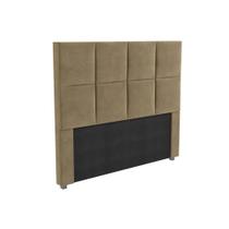 Painel de Cama Box Estofada Casal CAB011 Suede Bege - Kappesberg