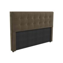 Painel de Cama Box Estofada King CAB010 Boucle Chocolate - Kappesberg