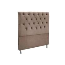Painel de Cama Box Estofada King Embaixatriz Plus Suede Bege - Simbal