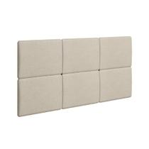 Painel de Cama Box Estofada Modulada Lucca (3un) Casal/Queen - Suede Creme - Rufato