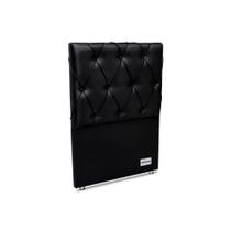 Painel de Cama Box Estofada Murat Facto Black Solteiro - Courano Preto - Ortobom