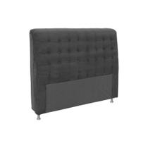 Painel de Cama Box Estofada Queen Dama Plus Suede Cinza - Simbal Painel de Cama Box Estofada Queen Dama Plus Suede Cinza - Simbal