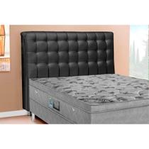 Painel de Cama Box Estofada Queen Size Queen Dama Plus Courano Preto - Simbal Painel de Cama Box Estofada Queen Size Queen Dama Plus Courano Preto - Simbal