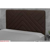 Painel de Cama Box Estofada Queen Sky Plus Veludo Cacau - Simbal Painel de Cama Box Estofada Queen Sky Plus Veludo Cacau - Simbal