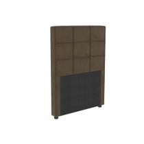 Painel de Cama Box Estofada Solteiro CAB009 - Boucle Chocolate - Kappesberg