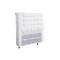 Painel de Cama Box Estofada Solteiro Solteiro Dama Plus Courano Branco - Simbal