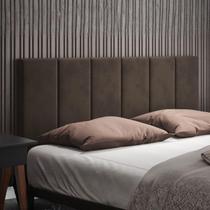 Painel de Cama Casal Laura Marrom Painel de Cama Casal Laura Marrom