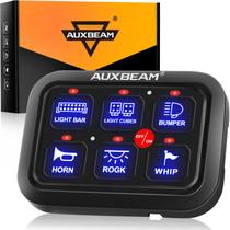 Painel de comutação Auxbeam BC60 6 Gang Circuit Control 12V azul Painel de comutação Auxbeam BC60 6 Gang Circuit Control 12V azul