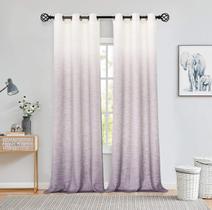 Painel de cortina de janela Central Park Ombre Linen Rayon Blend Painel de cortina de janela Central Park Ombre Linen Rayon Blend