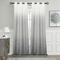 Painel de cortina de janela Central Park Ombre Linen Rayon Blend Painel de cortina de janela Central Park Ombre Linen Rayon Blend