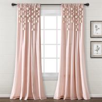 Painel de cortina de janela Lush Decor Boho Pom Pom Tassel Linen