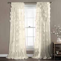 Painel de cortina de janela Lush Decor Riley Light Filtering Ivory