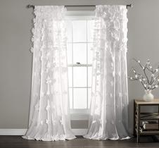 Painel de cortina de janela Lush Decor Riley Light Filtering White