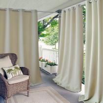 Painel de cortina Elrene Home Fashions Connor Weatherproof Taupe