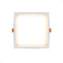 Painel De Embutir Led Recuado Branco 17,6X17,6 Quadrado 12W