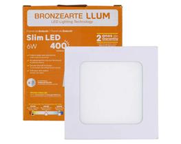 Painel de Embutir Slim LED Quadrado 6W 3000K Bivolt Llum Bronzearte