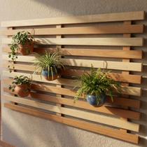 Painel de Eucalipto Tratado 100x50cm para Jardim Vertical Resistente para Área Externa