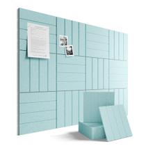 Painel de Feltro Fluxynara com 12 Placas 30x30cm Azul Verde Painel de Feltro Fluxynara com 12 Placas 30x30cm Azul Verde