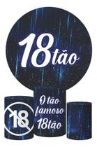 Painel De Festa 1,5x1,5 + Trio De Capas - 18tão - 18 Anos