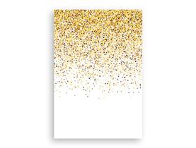 Painel De Festa 3d Vertical 1,50 x 2,20 - Branco Efeito Glitter e Brilho Dourado 021