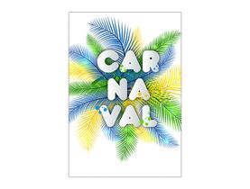 Painel De Festa 3d Vertical 1,50 x 2,20 - Carnaval Penas 014 - Via Cores