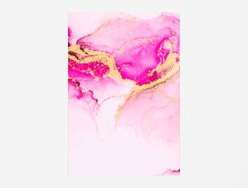 Painel De Festa 3d Vertical 1,50 x 2,20 - Efeito Marmorizado Pink com Dourado 026 - Via Cores