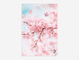 Painel De Festa 3d Vertical 1,50 x 2,20 - Flor Sakura Cerejeira Realista 015
