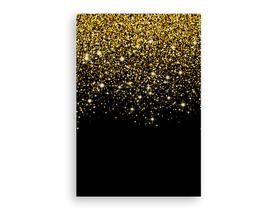 Painel De Festa 3d Vertical 1,50 x 2,20 - Fundo Preto Efeito Glitter e Brilho Dourado 01