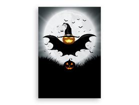 Painel De Festa 3d Vertical 1,50 x 2,20 - Halloween Assombrado Morcego 021 - Via Cores