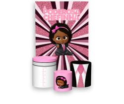 Painel De Festa 3d Vertical + Trio De Capa Cilindro - A Poderosa Chefinha 06