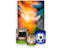 Painel De Festa 3d Vertical + Trio De Capa Cilindro - Futebol Realista 010 - Via Cores