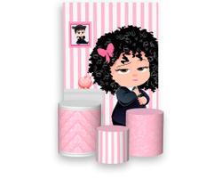 Painel De Festa 3d Vertical + Trio De Capa Cilindro - Poderosa Chefinha Quarto 03