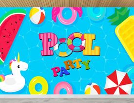 Painel de Festa de Pool Party Painel de Festa de Pool Party