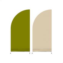 Painel de festa decorativo meia lua liso dupla face 2mx1m