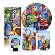 Painel de Festa Divertidamente, Painel Redondo, Painel de Festa Redondo, Sublimado