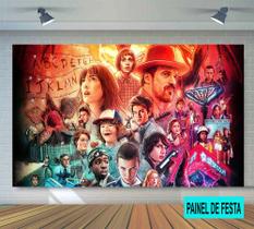 Painel de Festa em lona Stranger Things