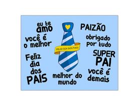 Painel de Festa Horizontal 1,55 X 1,20 - Dia dos Pais Gravata Desenho 003 Painel de Festa Horizontal 1,55 X 1,20 - Dia dos Pais Gravata Desenho 003
