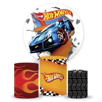 Painel de Festa Hot wheels, Painel Redondo, Painel Redondo, Painel 1,5