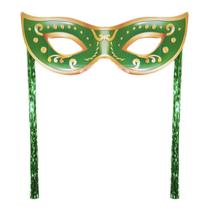 Painel de Festa Máscara com Chicote Verde - 70cm x 25cm - Festança