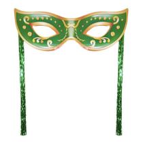 Painel de Festa Máscara com Chicote Verde - 70cm x 25cm - Festança