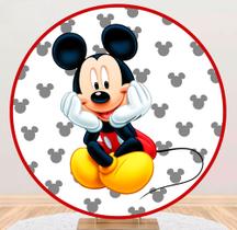 Painel de festa Mickey redondo Painel de festa Mickey redondo