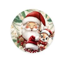 Painel de Festa Natal, Painel Redondo, Painel de Festa Redondo, Sublimado, 1,50