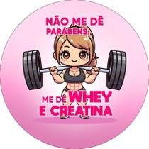 Painel De Festa Redondo 1,50x1,50 - Academia Menina Maromba 063