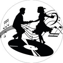 Painel De Festa Redondo 1,50x1,50 - Anos 80 Musica 006