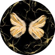 Painel De Festa Redondo 1,50x1,50 - Asas Douradas 027