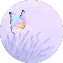 Painel De Festa Redondo 1,50x1,50 - Borboleta em Lavanda 029